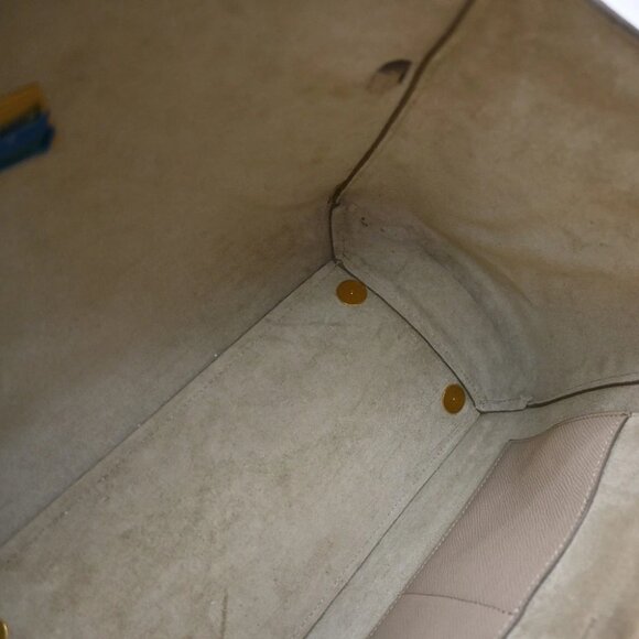 CELINE Logo Belt Bag Mini 2Way Shoulder Hand Bag Leather Beige GHW Italy 42RF556 - Picture 3 of 15